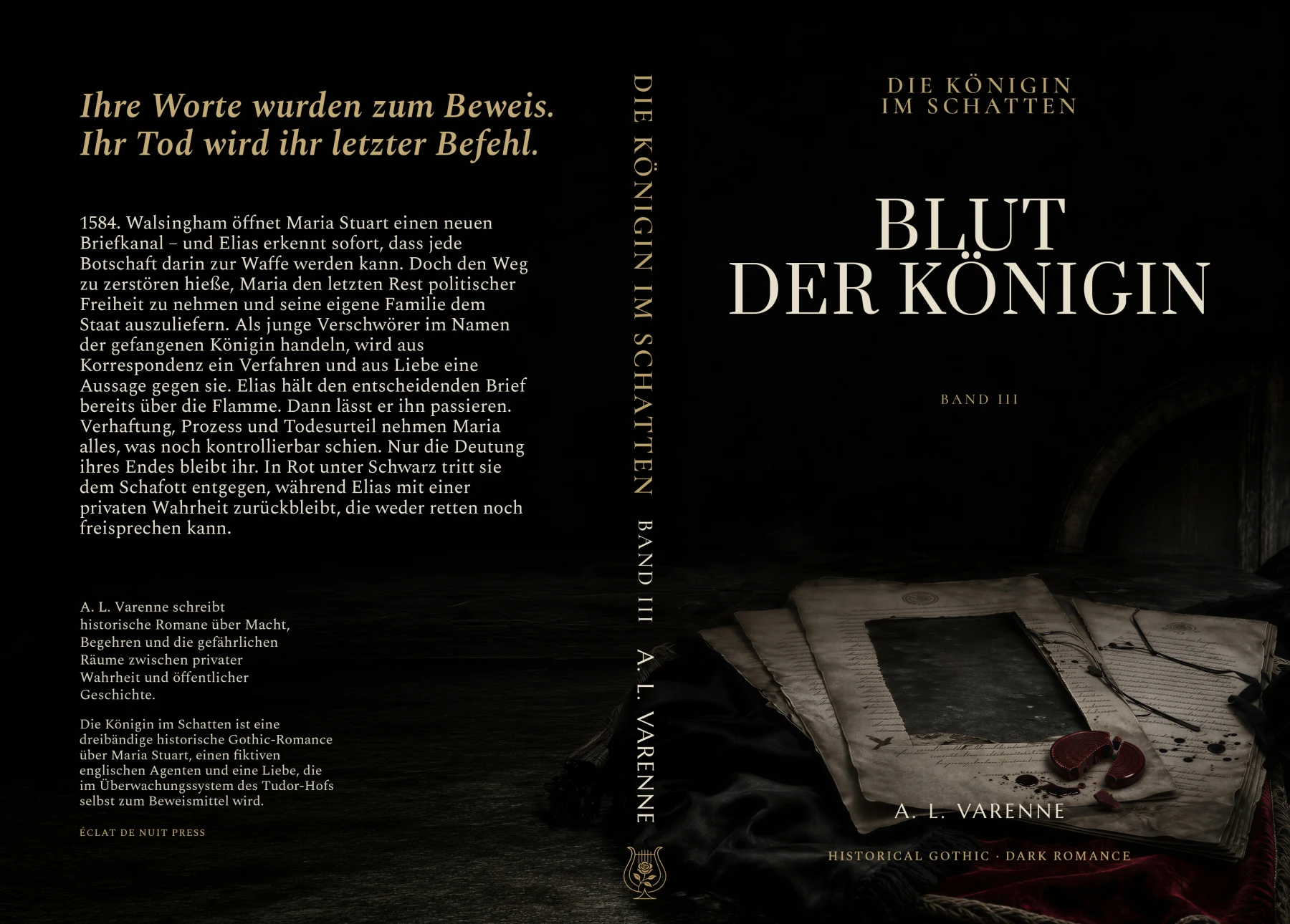 Vollständiger Druckumschlag: Blut der Königin