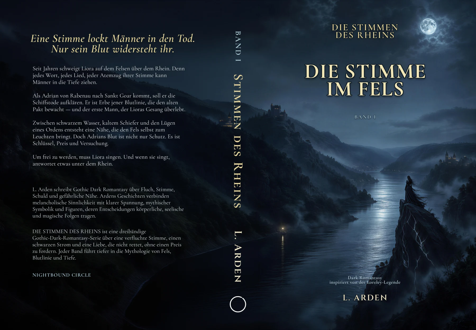 Vollständiger Druckumschlag: Die Stimme im Fels