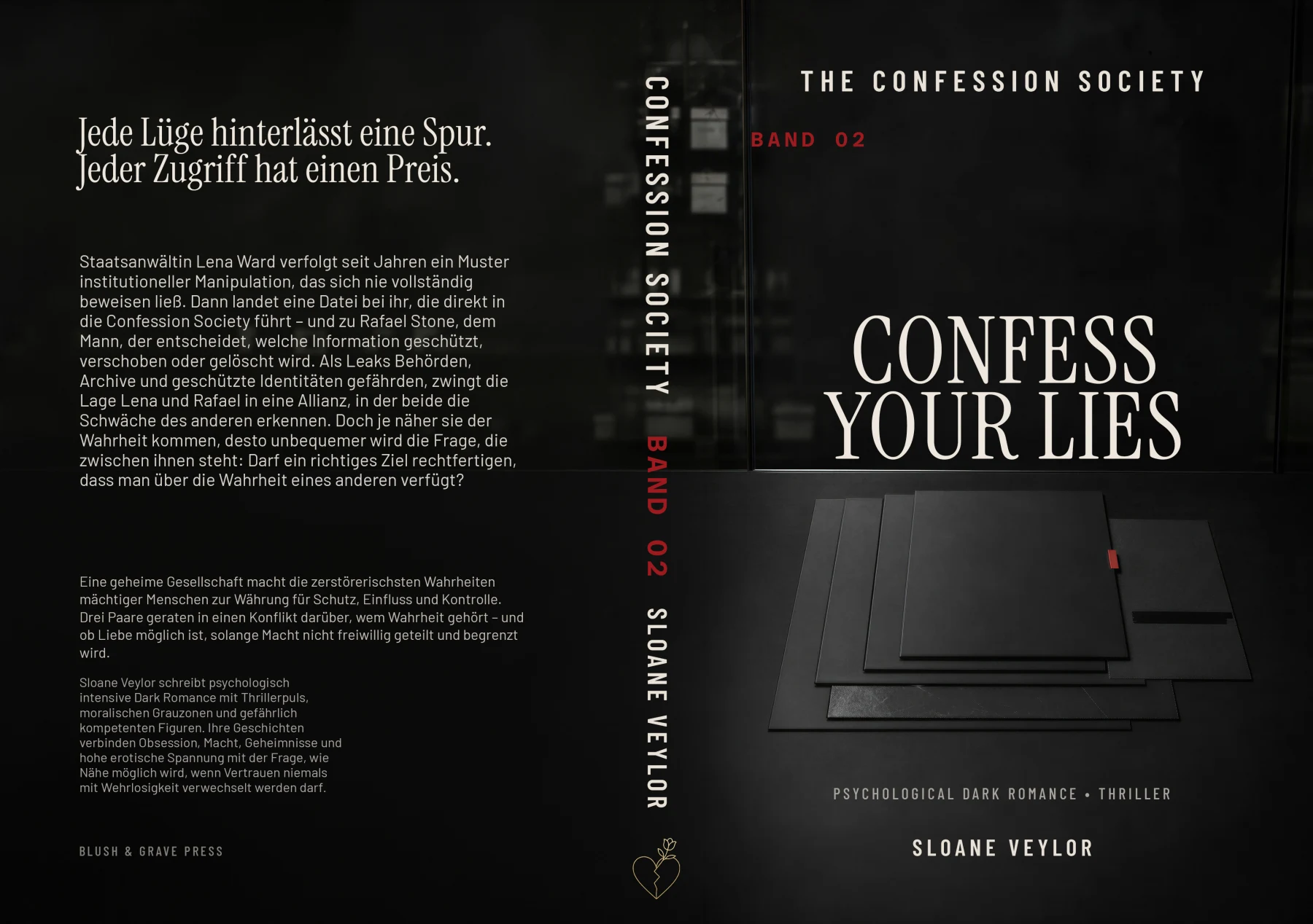 Vollständiger Druckumschlag: Confess Your Lies