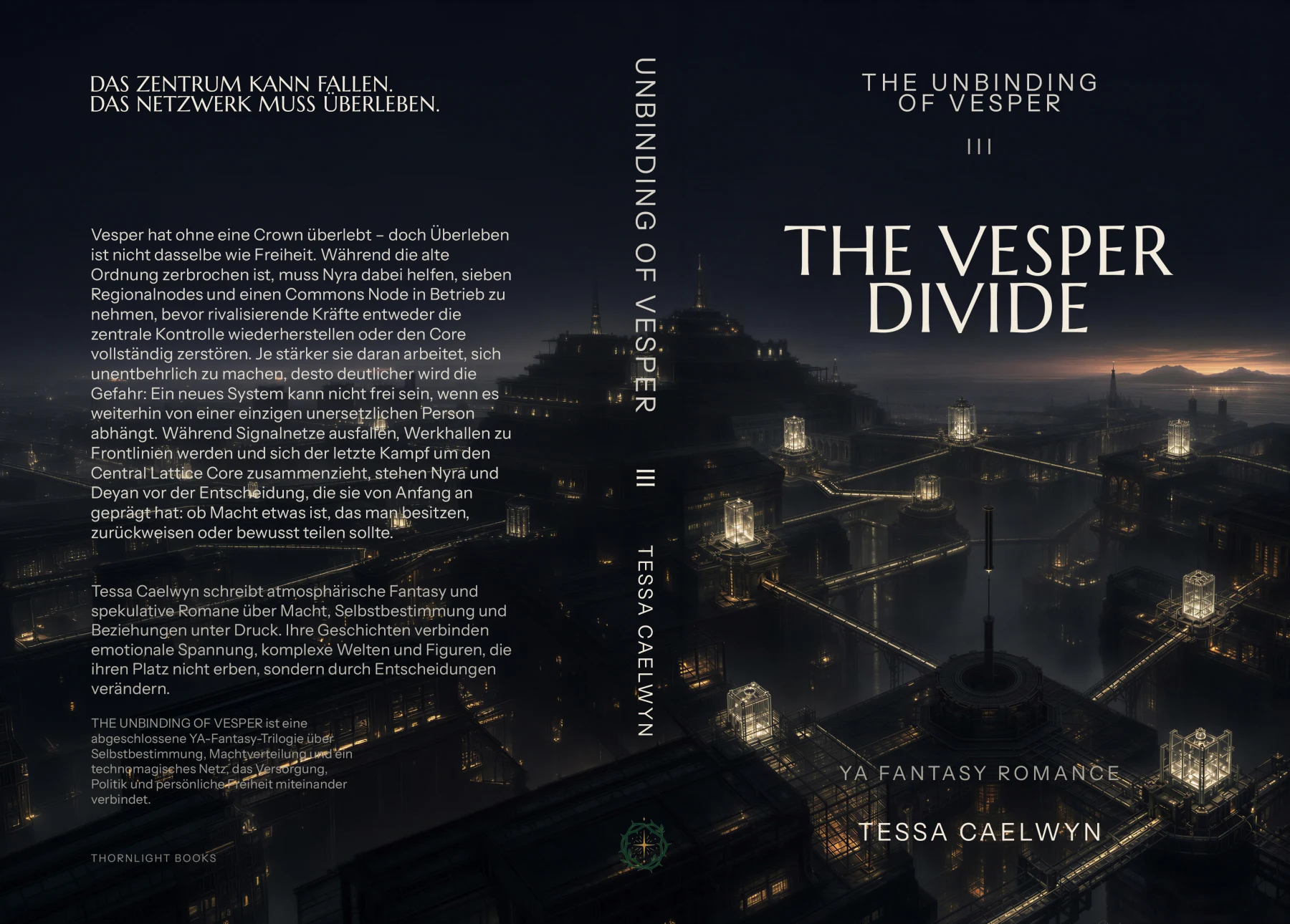Vollständiger Druckumschlag: THE VESPER DIVIDE